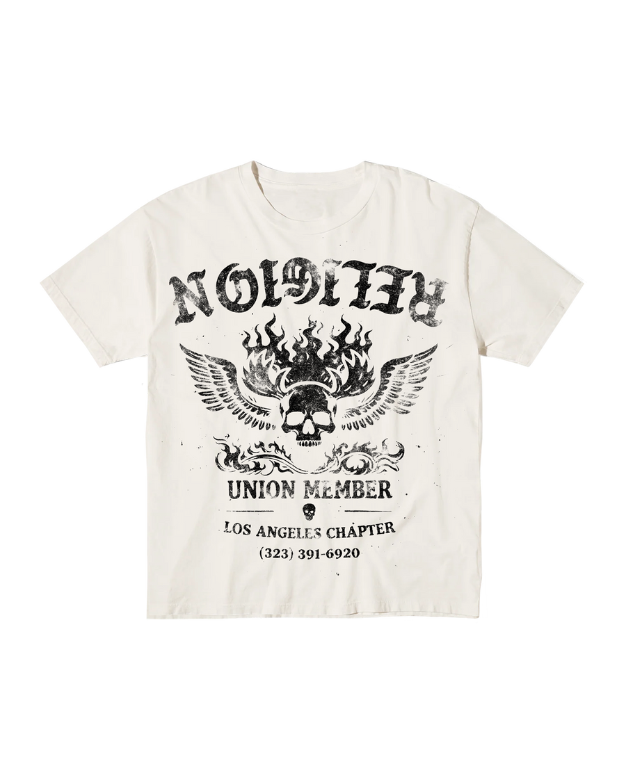 Union Member Tee — Cream — front