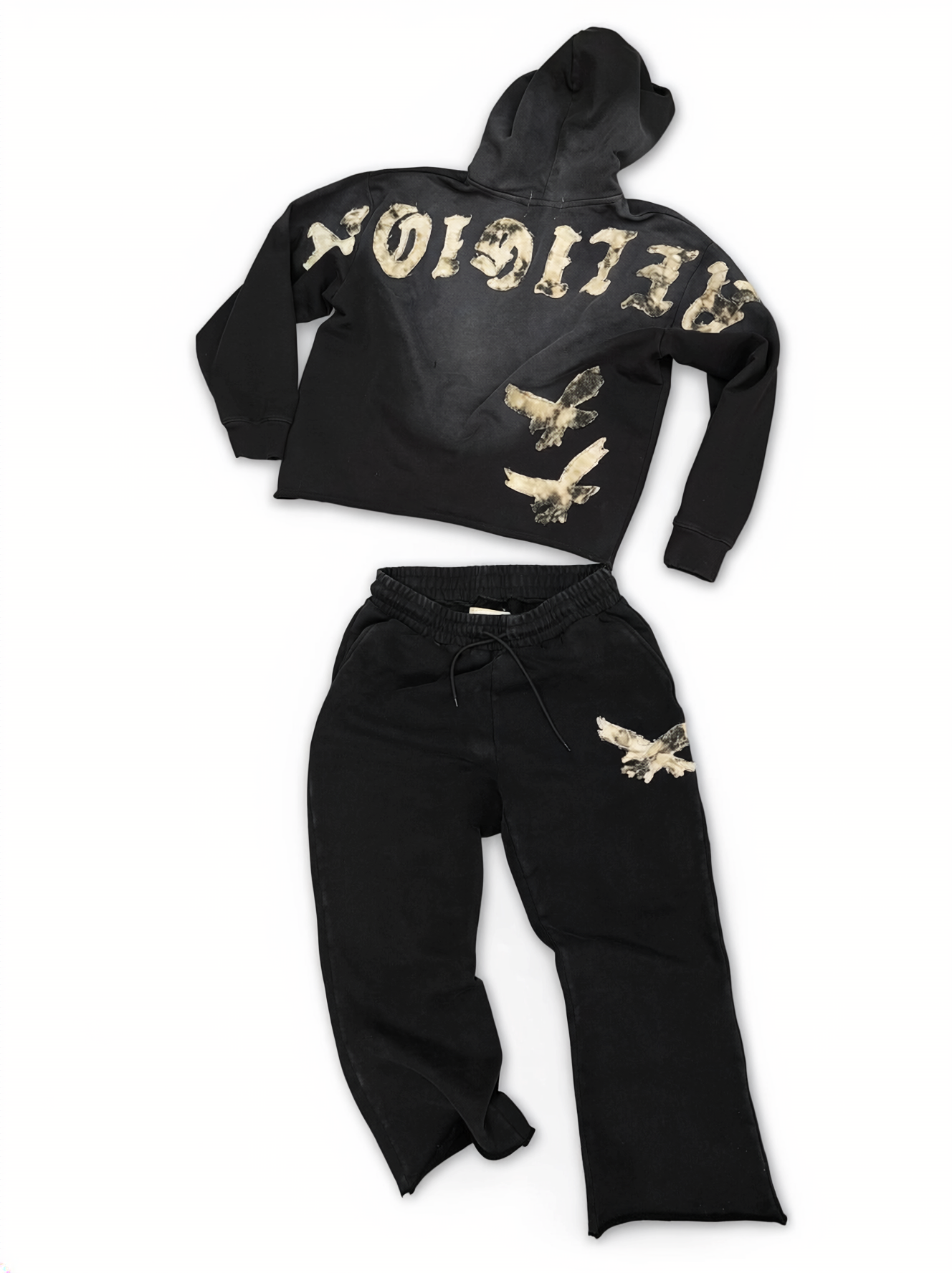 NO RELIGION Sweatsuit - full set lay flat
